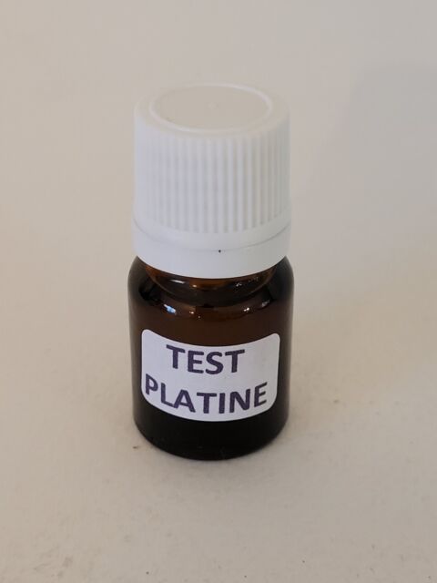 Test réactif platine acide flacon codigouttes en verre sans pierre de touche Test réactif platine acide flacon codigouttes en verre sans pierre de touche