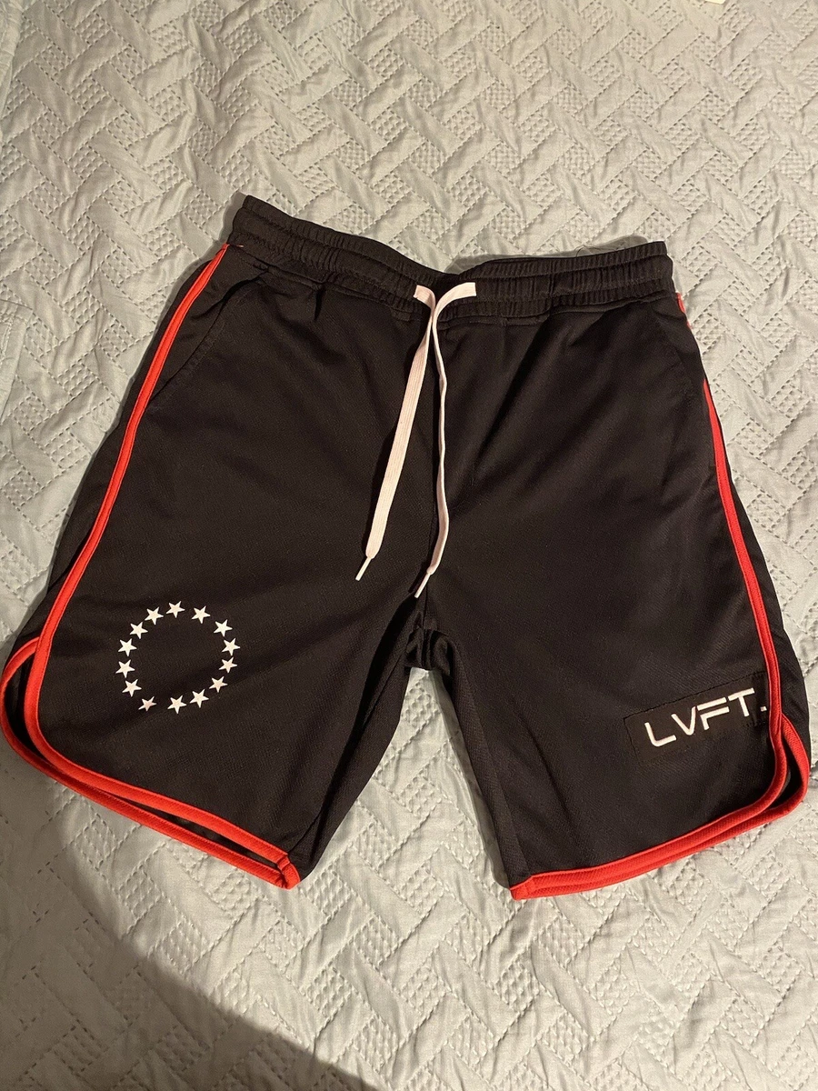 LVFT Live Fit Mens Shorts Size S Black Mesh Weightlifting Gym