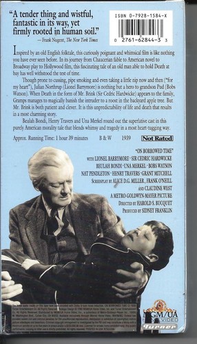 On Borrowed Time (VHS) 1939 Lionell Barrymore - BRAND NEW, FACTORY SEALED - Bild 2 von 3