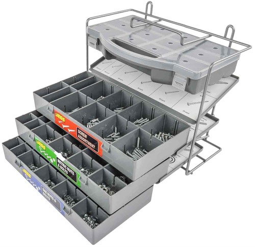 Nut, Washer & Screw Assortment [1,200-Piece] Part Number: 555-84200 NEW - Picture 2 of 8