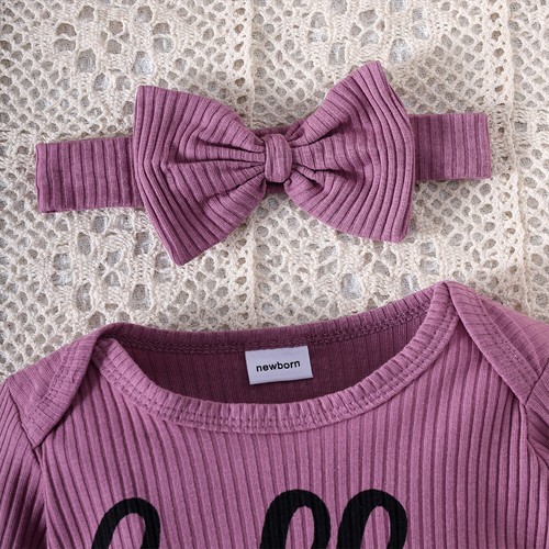 Baby Boys Winter Long Sleeve Letter Printed Jumpsuits Bow-knot Jumpsuits Rompers - Picture 17 of 22