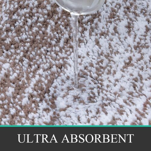 Bathroom Rugs Sets 4 Piece with Toilet Lid Cover, Non-Slip Absorbentb Rugs and M - Picture 5 of 24