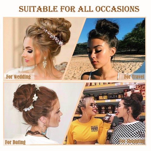 Natural Curly Messy Bun Hair Piece Updo Scrunchie Hair Extensions Real as human - Picture 10 of 97