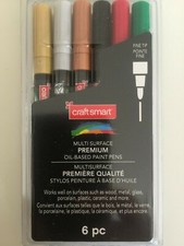 Premium Fine Tip Oil-Based Paint Pens by Craft Smart 621356 -New