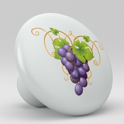 Red Wine Grape Fruit Ceramic Knobs Pulls Drawer Cabinet Vanity