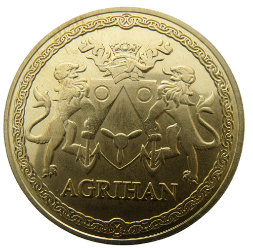 AGRIHAN ISLAND - USA 5 DOLLARS 2017 AVIATION HISTORY MESSERSCHMITT PLANE 35mm - Picture 2 of 2