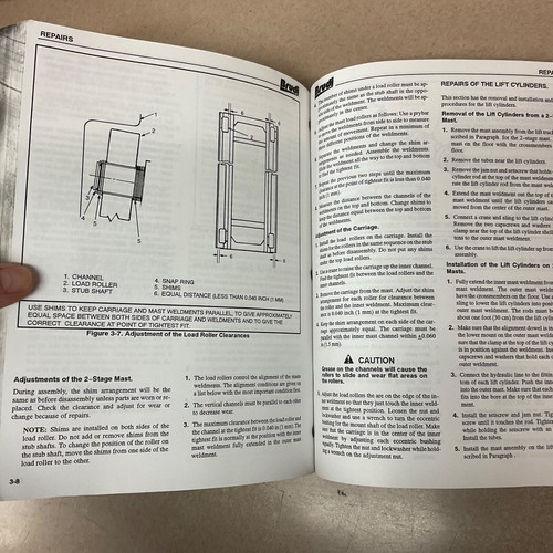 Clark CGC CGP 40/70 SERVICE SHOP MANUALE RIPARAZIONE carrello elevatore a forche GUIDA pn SM-612 - Foto 10 di 10