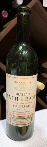 Chateau Lynch Bages 1964 Pauillac Medoc botella vacía vino Francia - Imagen 2 de 4