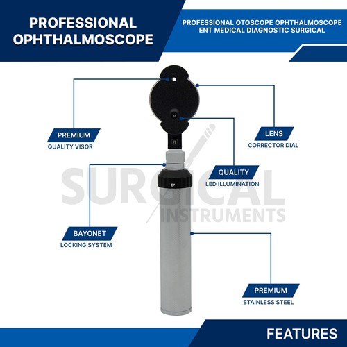 Otoscope & Ophthalmoscope Set ENT Medical Diagnostic Surgical German Grade - Picture 4 of 11