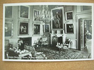 Details About Vintage Postcard Green Drawing Room Blenheim Palace Oxfordshire