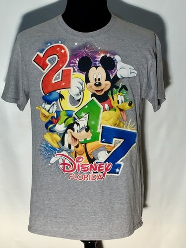 Walt Disney World Orlando Florida 17 Mickey Mouse Goofy Pluto Large T Shirt Ebay