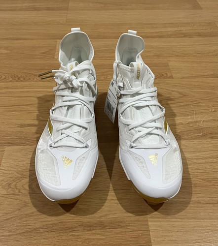 Adidas Adizero Afterburner weiß gold geformte Baseball Stollen GZ6513 Herren Größe 14 - Bild 4 von 8