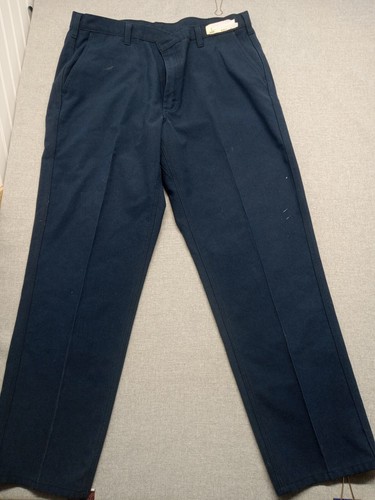 Cintas Pants Flame Retardant Men's Size 38 Navy Uniform Lot of 2 STAIN READ - Picture 1 of 20