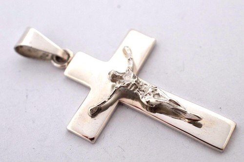 Taxco Mexico 925 Sterling Silver Crucifix Cross Pendant Top. 12 grams   - Picture 1 of 11