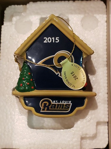 St Louis (LA) Rams 2015 Danbury Mint Cuckoo Clock Christmas Ornament - Picture 5 of 6