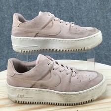 Nike Shoes Womens 8 Air Force 1 Sage Low Sneakers Pink Suede Lace Up AR5339-201