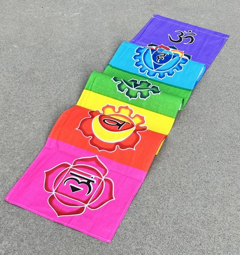 Estandarte colgante de pared de 7 chakras signo de algodón, decoración de pared de chakras - Imagen 4 de 7