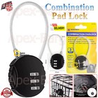 3 Digit Combination Padlock Code Security Wire Lock Gym Travel Luggage Locker UK