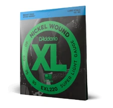 D'Addario EXL220 Bass Guitar Strings Super Light 40-95 Long Scale  Nickel Wound