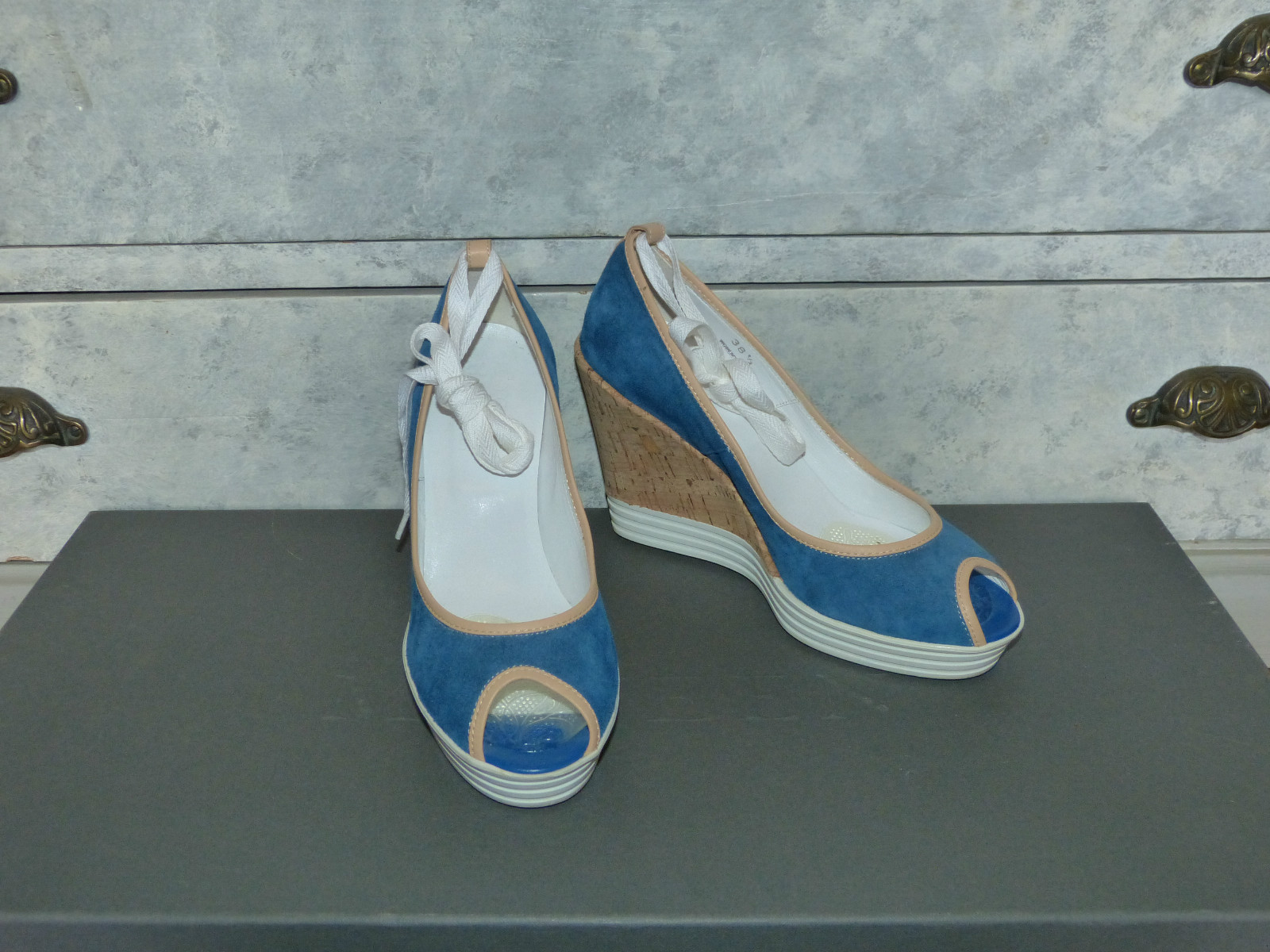°°° SANDALES HOGAN azul blancooHES BEIGE T 38,5 PARFAIT ETAT COMME NEUVES °°° SANDALES HOGAN HOGAN HOGAN azul blancooHES BEIGE T 38,5 PARFAIT ETAT COMME NEUVES 60% de descuento