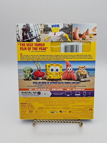 The SpongeBob Movie: Sponge out of Water Blu-ray DVD 2-Disc Digital New Sealed - 第 2/6 張圖片