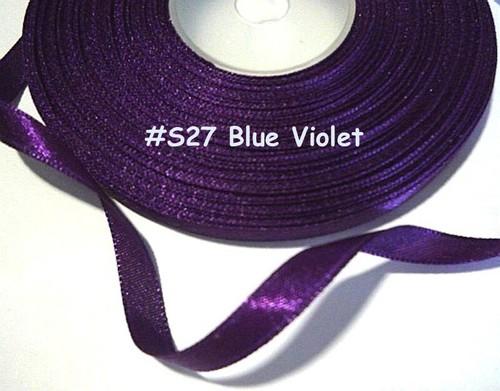1/4" 7mm wide - 33 yds / Roll Multi Colour Satin Ribbon Trim Single Faced SB - Picture 18 of 40