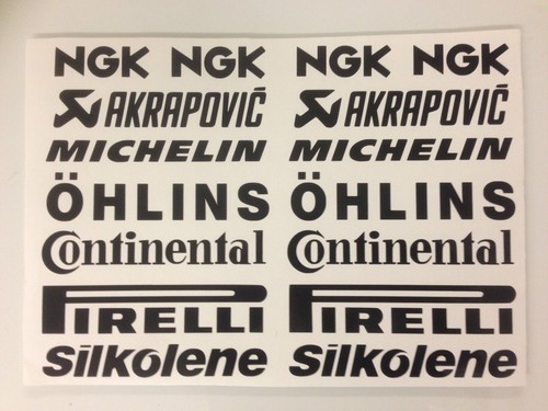 Kit sponsor adesivi decalcomanie carena pancia moto. Qualsiasi colore. - Foto 1 di 5