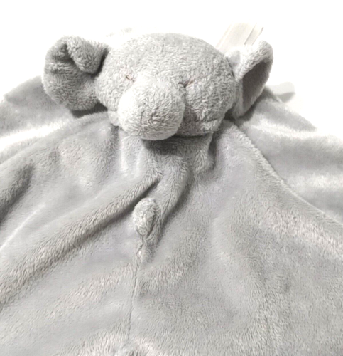 Angel Dear Security Blanket Lovey Elephant Plush Grey Knotted 12x12 Inch - Picture 2 of 8