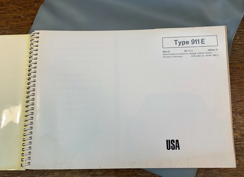 Original Porsche 911 E Factory Owners Drivers Manual w/ Case - Picture 6 of 10
