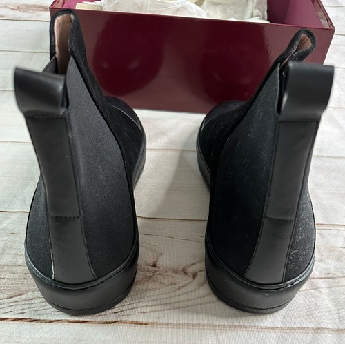 TARYN ROSE Boots Booties Black 9.5M LEATHER Cecilia Suede Nappa - Picture 7 of 10