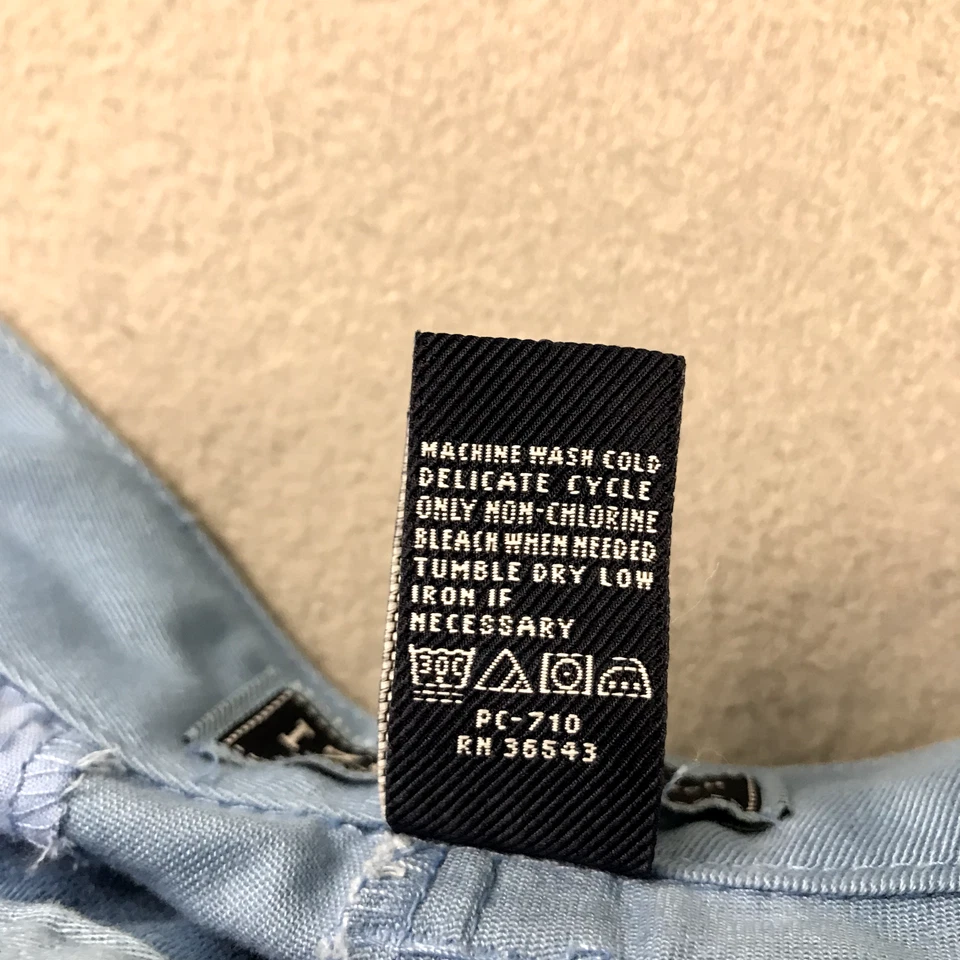 Pantalones Cortos Izod Mujer 12 Azul Elastizados Frente Plano Ligeros Chinos Foto 4 de 4