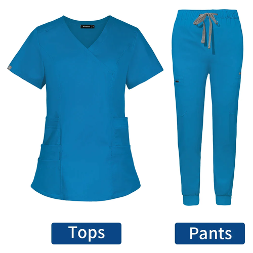 Nursing Uniforms Women Drawstring Scrubs Sets - Picture 27 of 63