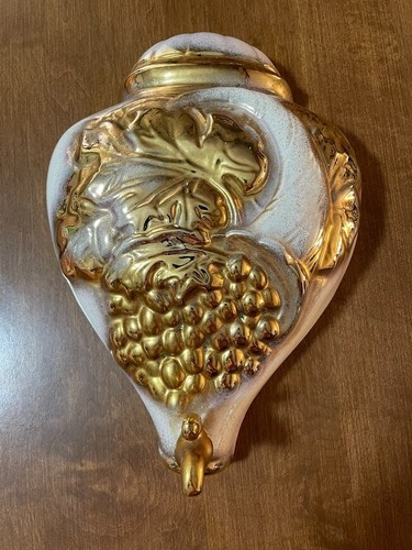 Handgefertigte Lamberds Keramik Traube/Wein Flasche Wandbehang Dekoration - KOSTENLOSER VERSAND - Bild 1 von 8