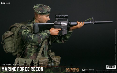 Figura 1/12 de reconocimiento de la Fuerza de Marines de los Estados Unidos de la Guerra de Vietnam exclusiva de DAM WF 2019 POCKET ELITE - Imagen 5 de 10