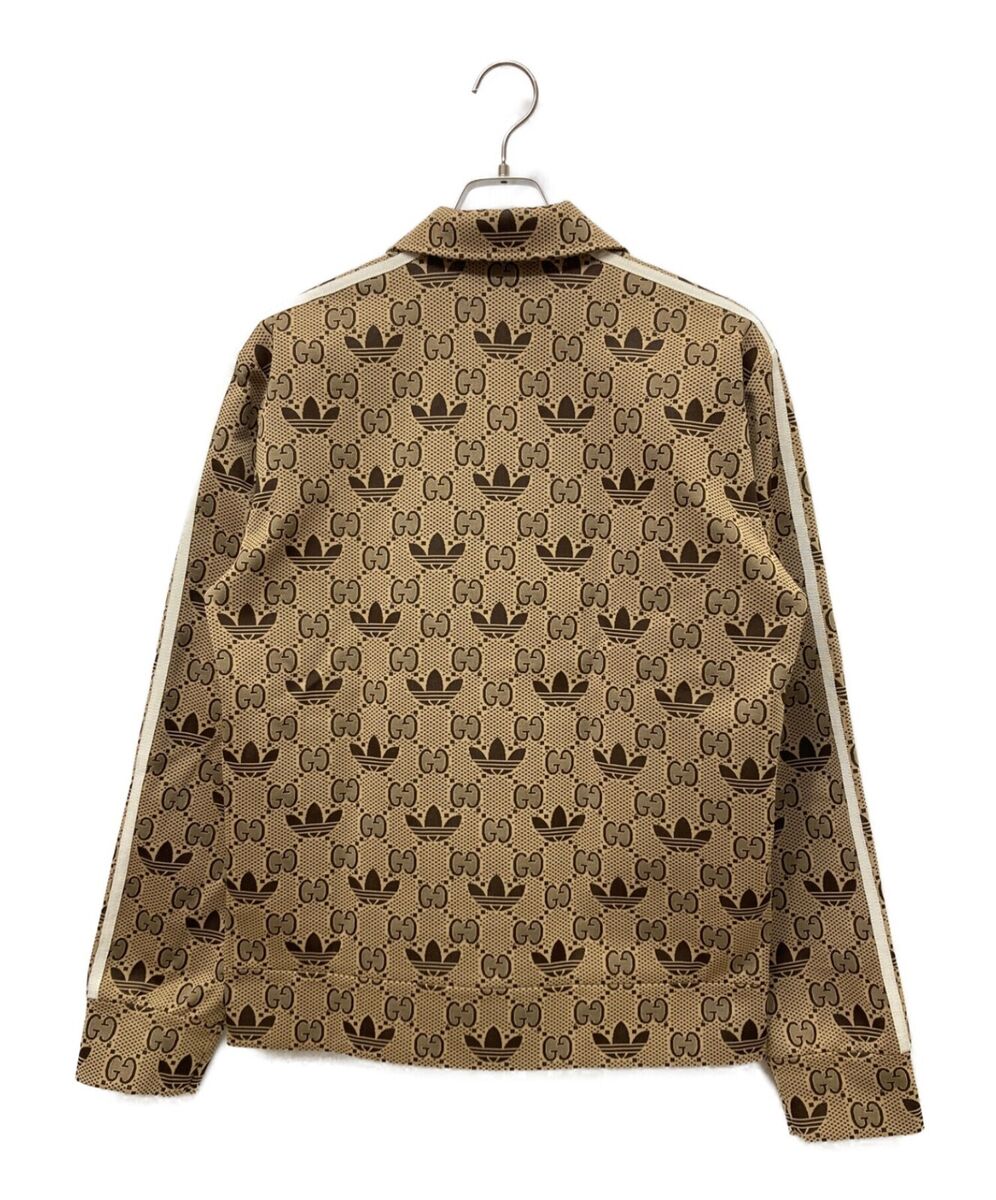 GUCCI adidas GG Trefoil Zip Jacket Track Brown Size M Used GUCCI adidas GG Trefoil Zip Jacket Track Brown Size M Used