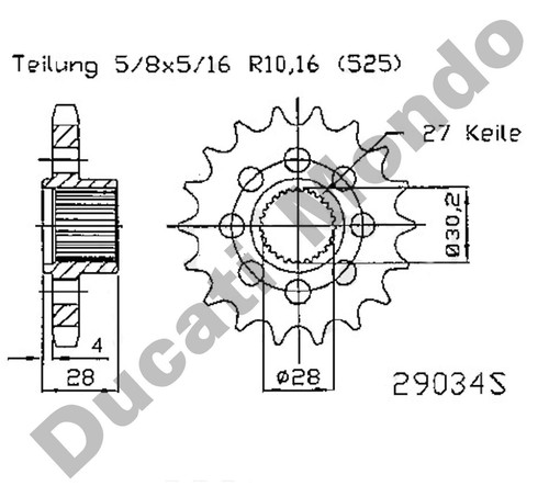 Kettenrad vorne 18T 525 Esjot Aprilia Mana 850 inkl. ABS GT 08-16 09 10 11 12 13 14 - Bild 3 von 3