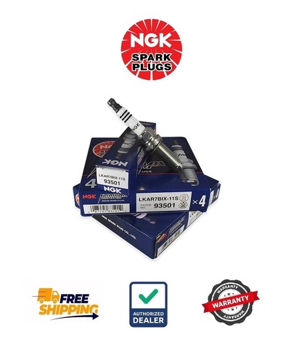 New NGK 93501 Set of 4 Spark Plugs LKAR7BIX-11S IRIDIUM IX Genuine Japan 4pk - Picture 1 of 1