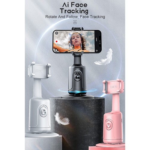 Stabilizzatore Gimbal Tracciamento 360° Smart AI Riconoscimento Viso Telefono Selfie Stick - Foto 14 di 22