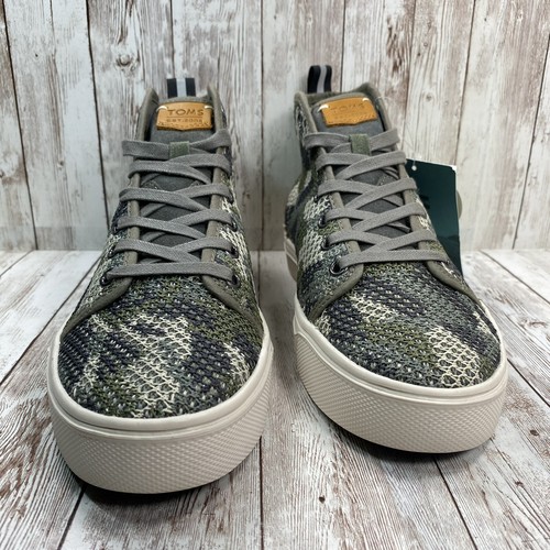 TOMS Travel Lite Flecktarn Camouflage Mesh Lace-Up High Top Shoes Women Size 7 - Picture 3 of 12