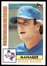 1984 Topps Cards Doug Rader mgr Texas Rangers #412