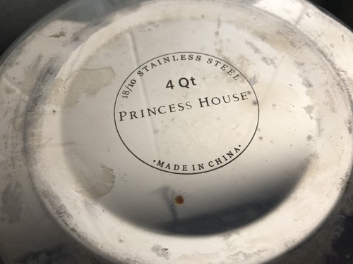 Princess House Barrington 4 Qt 18/10 Stainless Steel Canister Very Good Cond - Picture 5 of 9