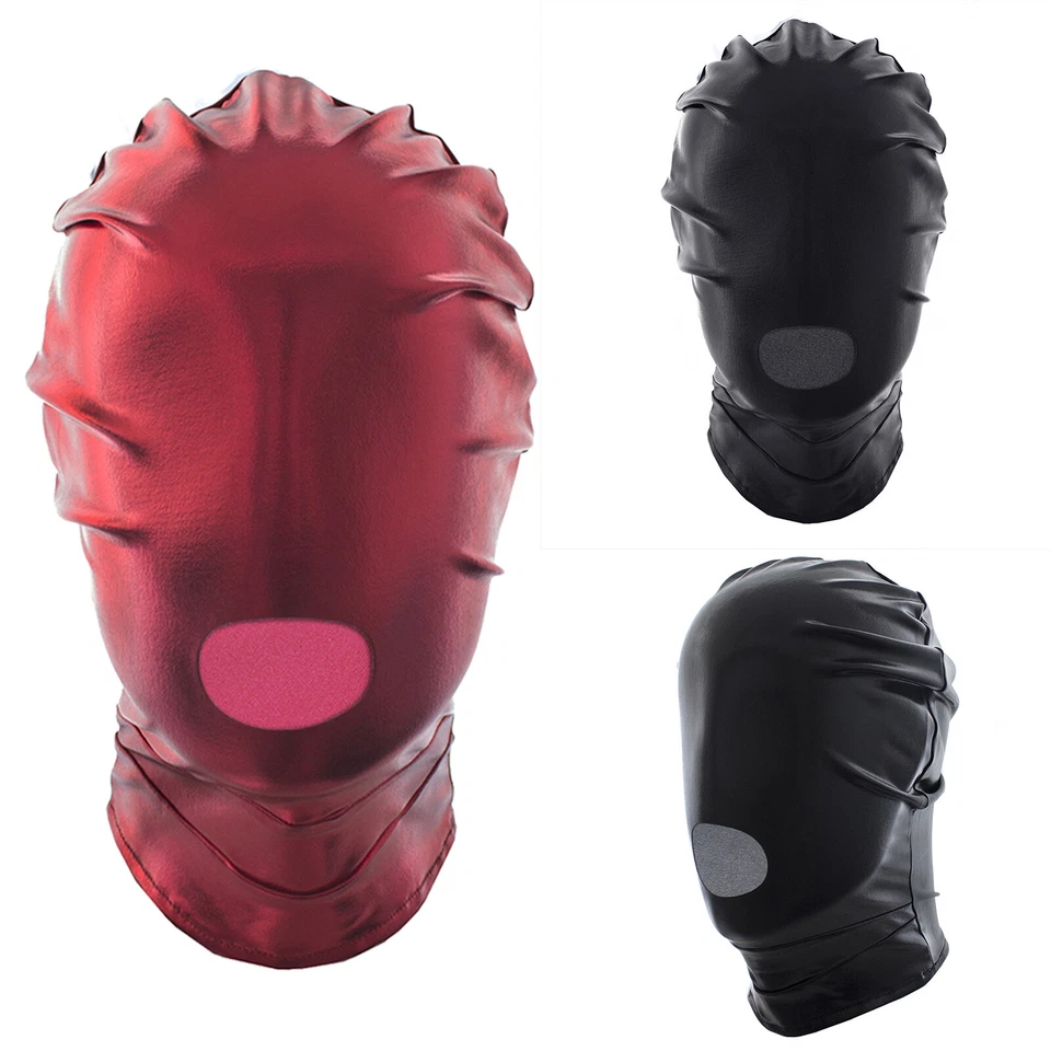 Máscara facial adulta capacete rosto capa presente cabeça capa para cosplay club wear capuz - Imagem 2 de 4