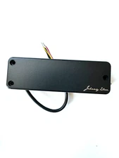 Johnny Eleca Soap Bar Pickup for 4 String Electric Bass, Neck, Black, PBB-4N-B