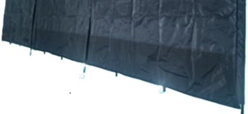 Cortavientos Camping Gris Oscuro/Negro Ligero Cortavientos Pantalla 3 Paneles - Imagen 5 de 5