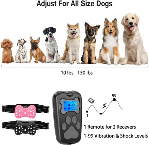Shock Collar for 2 Dogs, Rechargeable Electric Dog Training Collar, 3000Ft Remot - Bild 5 von 12