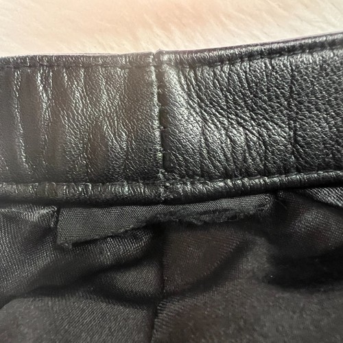 Vintage H&M x Impuls Womens Black Leather Pants 32x29 Mid Rise Boot Cut - Picture 11 of 19