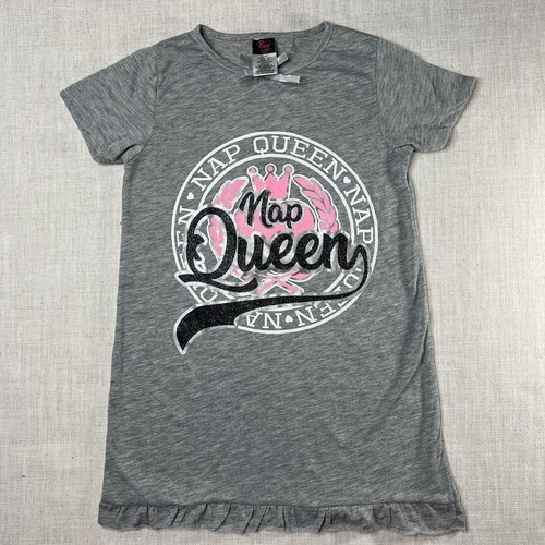 Angel Face Girls Nightgown Pajamas Size 8 Nap Queen Gray Ruffle Hem NWOT - Picture 1 of 6