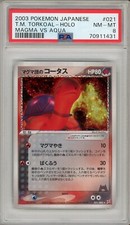 Pokemon Card Team Magma's Torkoal 021/080 Holo Magma VS Aqua PSA 8 NM-MT