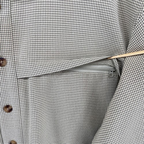 EXOFFICIO Shirt Mens M Graph Check Button Down Long Sleeve Fishing Beige - Picture 7 of 14