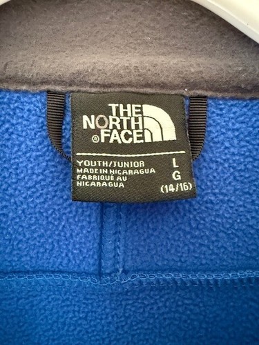 The North Face Jacket Youth Blue Fleece Full Zip Boys YL (14/16) - Picture 3 of 5